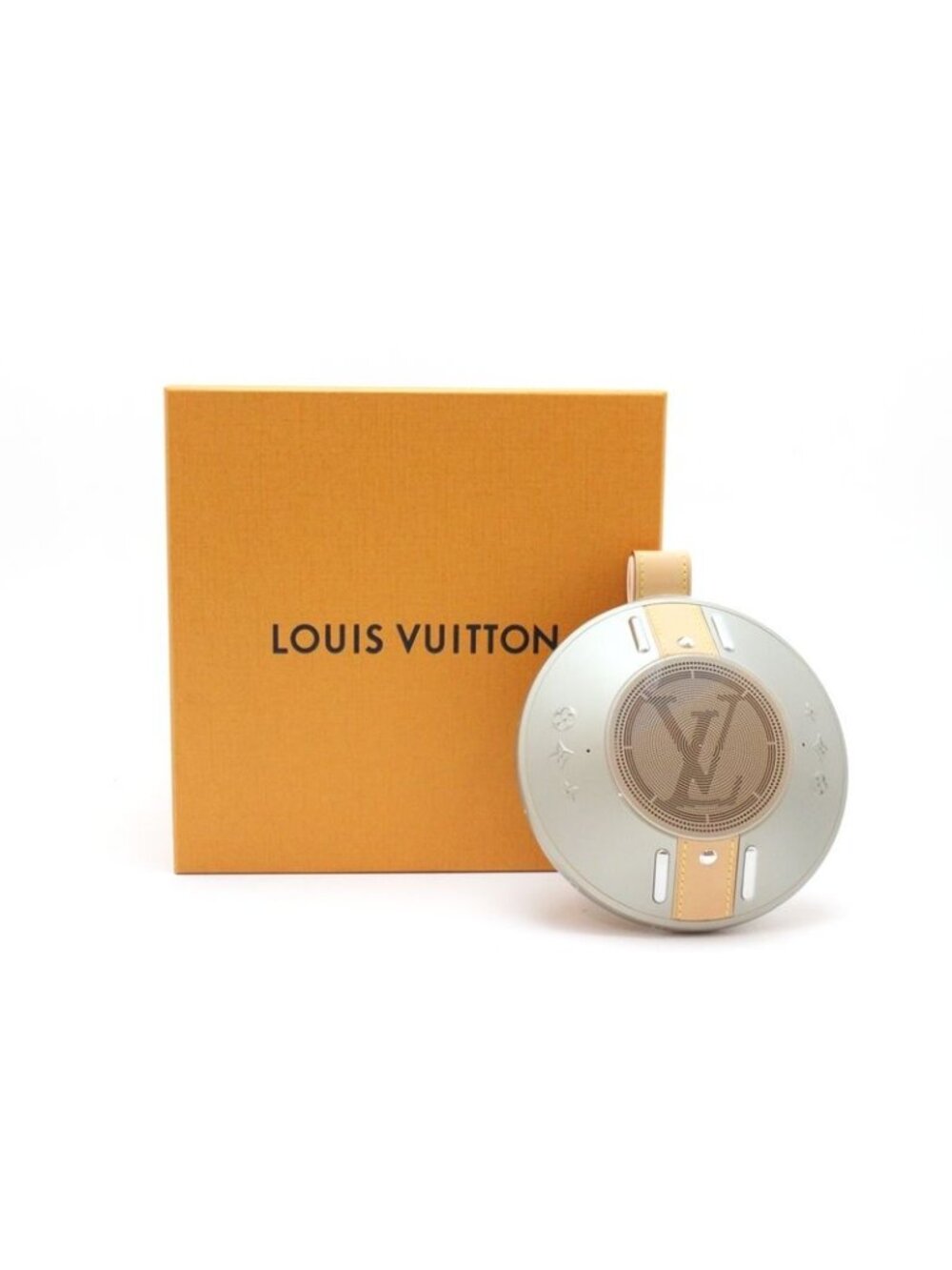 Louis Vuitton Nanogram Speaker Copper Silver Audio Equipment Calfskin Messenger